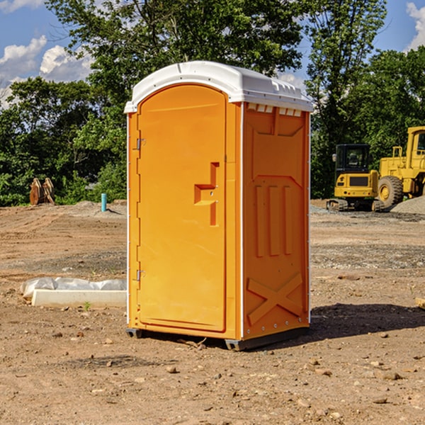 how often are the portable restrooms cleaned and serviced during a rental period in Rangely CO